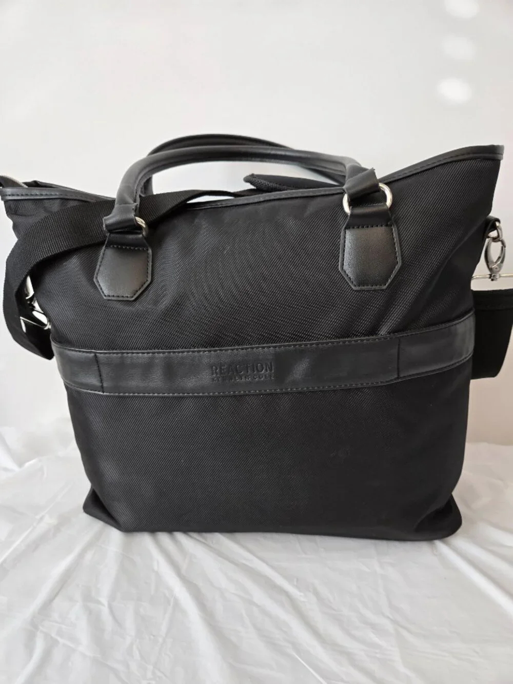 Reaction Kenneth Cole Black Laptop Bag Work Tote Briefcase Shoulder Strap Unisex